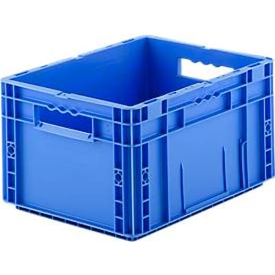 Stapelbak Euro serie MF 4220- polypropeen -  L 400 x B 300 x H 220 mm - 19,7  l - open handgrepen - blauw