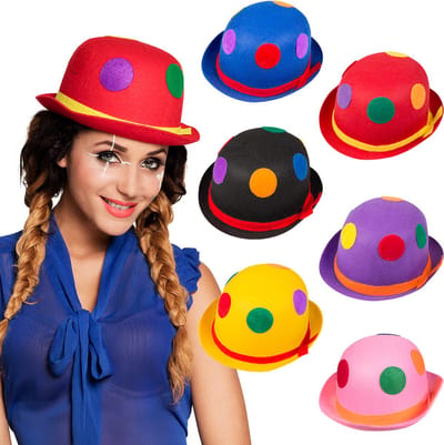 Boland - Hoed Binky bowler - 59 - Volwassenen - Unisex - Clown - Circus