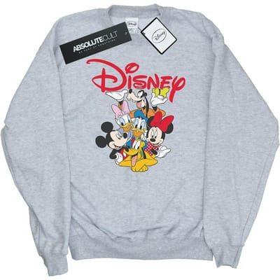 Disney Heren Mickey Mouse Crew Sweatshirt (Sportgrijs)