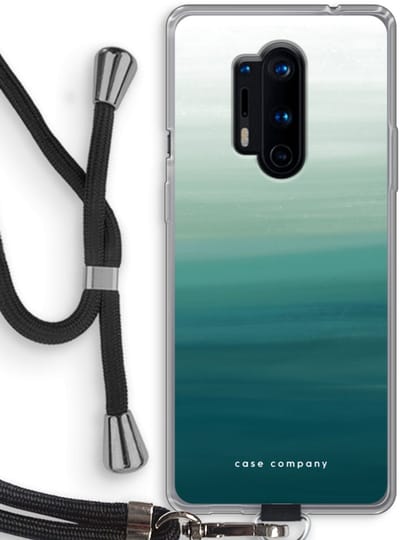 Case Company® - Hoesje met koord geschikt voor OnePlus 8 Pro hoesje met Koord - Ocean - Telefoonhoesje met Zwart Koord - Bescherming aan alle Kanten en Over de Schermrand