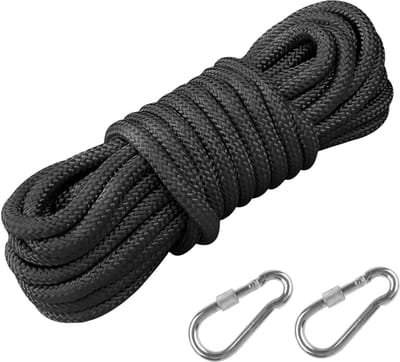NTHProducts - Polypropyleen Touw - Multifunctioneel - 10mm Diameter - Zwart - Veiligheidstouw - Geschikt voor Tuin en Kamperen - 12 Meter