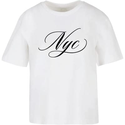 Dames-T-shirt Miss Tee Nyc Colligraphy Letters