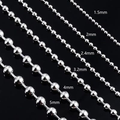 Rvs sieraden - Halsketting bolletjes ketting - ketting dames of heren