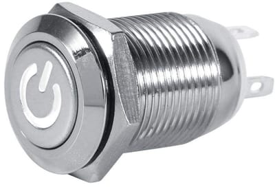 Dailygoody - Waterdichte Momentary Push Button Switch 12mm met LED - Diverse Kleuren