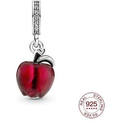 Pendentif Bambi Argenté Feuilles Perles Cœur Breloque Œil Brillant Vrai Convient Pour Bijoux de Mode Originaux pour Dames Cadeaux de Noël