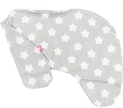 BabyUniverse - Voedingskussenhoes - 100% Katoen - Grijze Peperkoek