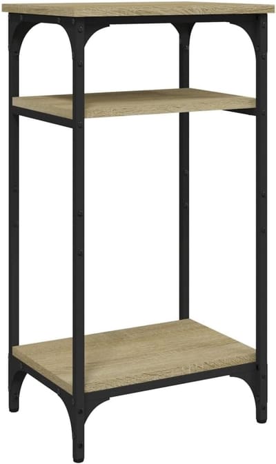 Bijzettafel Hout - Accenttafel Haltafel - Woonkamer Decoratie - Stabiele Constructie - 40x30x75 cm - Sonoma Eiken
