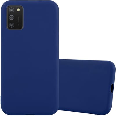 Cadorabo Hoesje geschikt voor Samsung Galaxy A02s in CANDY DONKER BLAUW - Beschermhoes gemaakt van flexibel TPU silicone Case Cover