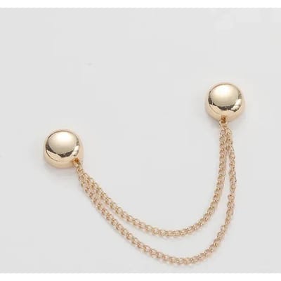Boucle magnétique en chaîne, boucles de broche exquises, retrousser les jambes de pantalon, alliage, fournitures de couture DIY, crochets, changement de short, jambes de pantalon 2pcs or