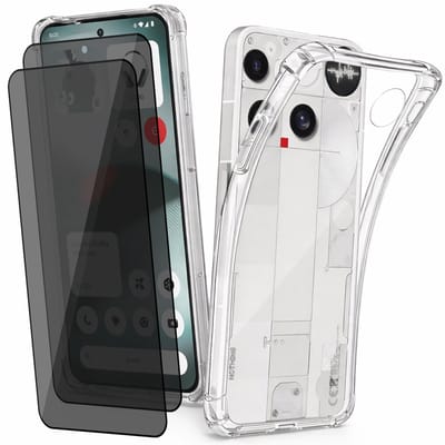 Hoesje geschikt voor Nothing Phone 3 - 2x Privacy Screenprotector Volledig Dekkend Glas - Shockproof Transparant