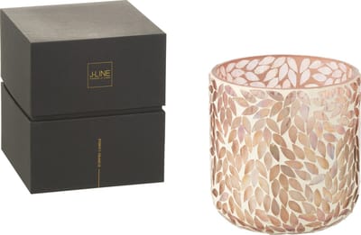 J-Line geurkaars Tender Rose - glas - roze - medium - 70U