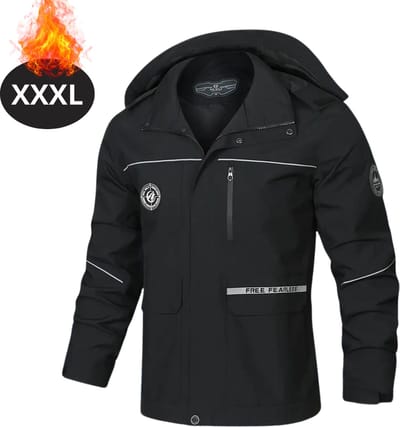 Bovista Windjas Voor Heren - Parka - Lente & Herfst - Jas - Volwassen - Windjack - Windbreaker - Outdoor - Buiten - Zwart - Maat XXXL