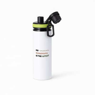 Hacebo® - my bonusmama is the cutest waterfles met draaidop groen - Mama - schattige bonusmoeder - Moeder cadeautjes - moederdag - verjaardagscadeau - verjaardag - cadeau - geschenk - kado - gift - moeder artikelen - water fles - 850ML