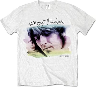 George Harrison - Water Colour Portrait Heren T-shirt - L - Wit