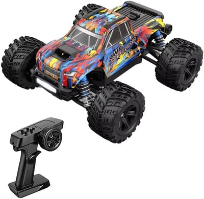 DrPhone RCX11 – Brushless RC Monster Truck 4WD – 1:20 – 39+ km/u – 7.4V – All-Terrain – LED – Metalen Differentieel – Offroad Race Auto – 2 Batterijen Meegeleverd