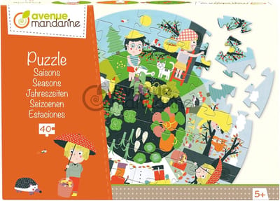 XXL Puzzel - Seizoenen Puzzel - Kinderspel - 40 Grote Delen - 46x46cm - Multicolor