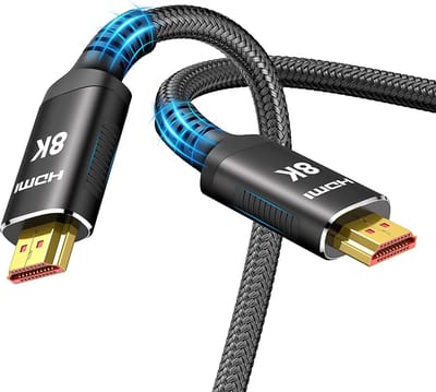 8K HDMI-kabel 2.1 - 1.8 Meter - 48Gbps, 48Gbps High Speed 3D 8K60 4K120 144Hz gevlochten HDMI-kabel eARC Dolby Vision HDR10 HDCP 2.2&2.3