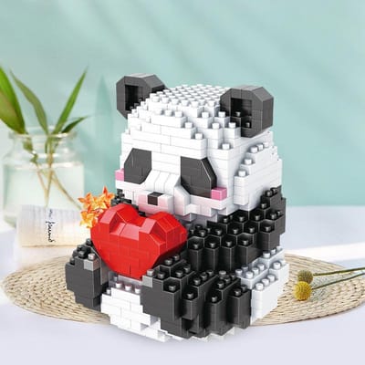 Panda Bouwstenen Creatieve Educatieve Speelgoedjes voor Kinderen Kleine Deeltjes Speelgoed Bouwstenen Set Panda Bouwstenen Bouwcadeaus 20*15*5cm