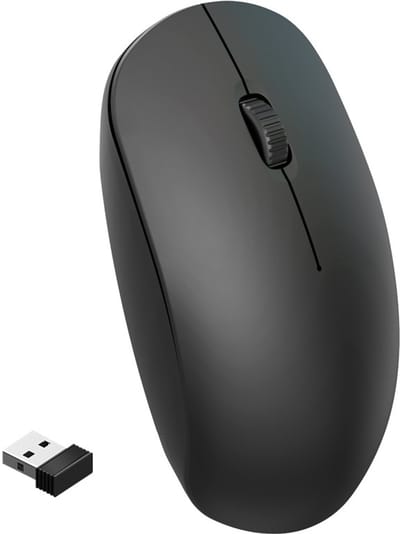 Daity Draadloze muis – Volwaardige computermuis – Compatibel met desktops, laptops en Windows-pc's – Ambidexter ontwerp – Draadloos