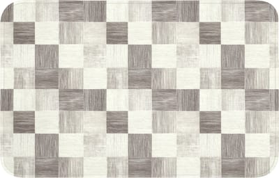 Badmat 80x50 cm - Antislip - Patroon - Dambord - Houtnerf - Badmatten voor badkamer - Badkamermat - Douchemat - Badkamer mat