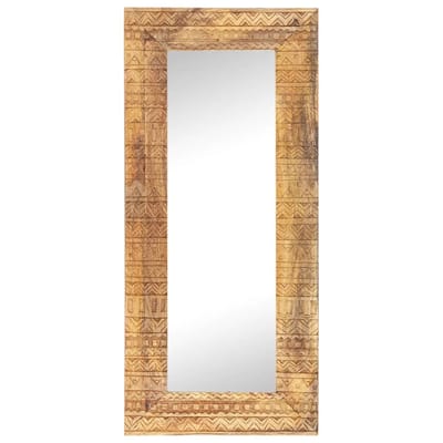 vidaXL - Spiegel - handgesneden - 110x50x2,5 - cm - massief - mangohout