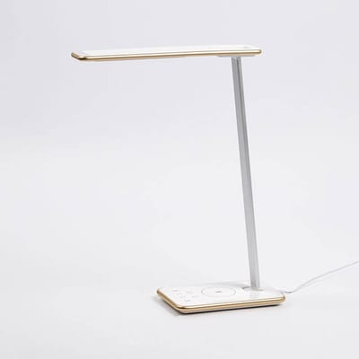 Aluminor LED bureaulamp Orbit met inductie, goud
