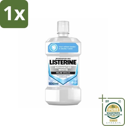 1 x Listerine – Mondwater – Advanced White – Mild – 500 ml