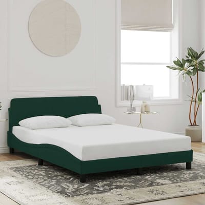 vidaXL - Bedframe - "Dover" - 140x200 - cm - fluweel - donkergroen