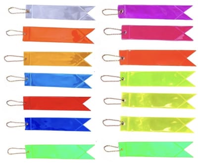 Dailygoods- Reflectorhanger 14 Stuks - Reflecterende Sleutelhangers - Schooltas/ Rugzak - Fietsen - Hoogwaardige Reflectie - Lichtgewicht - Reflectieve Sleutelhanger