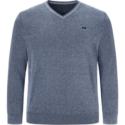 Jan Vanderstorm herren Trui - 52/54 - blauw - Plus Size