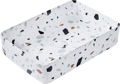 NULES - Wastafel - Terrazzo - 61 x 35 cm - Keramiek