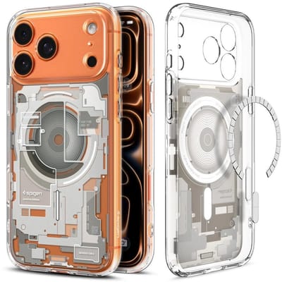 Spigen Ultra Hybrid MagFit - Hoesje Geschikt voor iPhone 17 Pro - Compatibel met MagSafe - Back Cover Zero One Titanium
