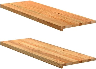 Vensterbanken Eikenhout - Raamplaten Houten - Woonruimte Verfraaien - Massief Eikenhout Sterk - 120x40x2 cm - Lichtbruin