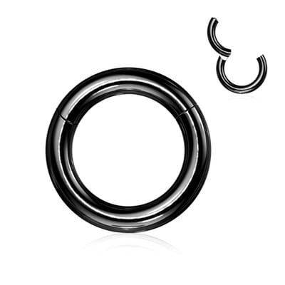 Clicker Ring zwart 5 x 12 mm - LMPiercings