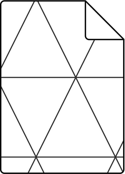 Proefstaal Origin Wallcoverings behang grafische driehoeken zwart wit - 26,5 x 21 cm - 347683-S
