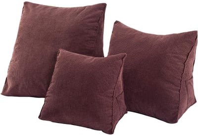 Leeskussen Rugsteun - Kussen Bank - Comfortabel Ontspannen - 360 Graden Ondersteuning - 40x36x20CM - Bruin