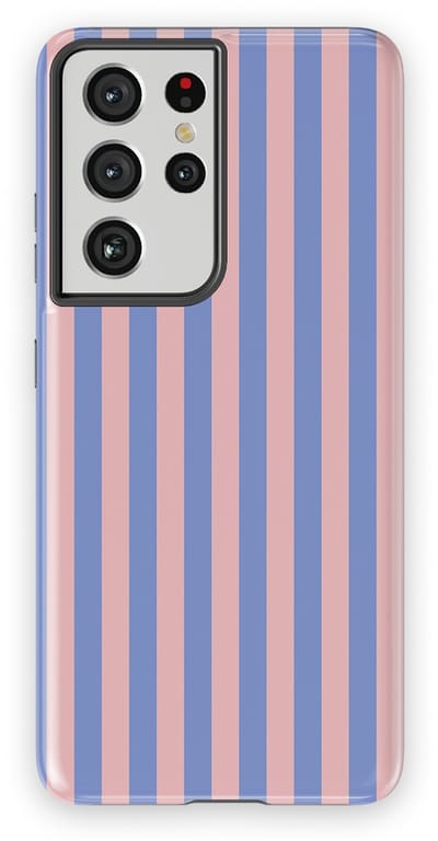 DripCase Gestreept Hoesje Samsung Galaxy S21 Ultra | Backcover met Mag | Stripes Motief | Trendy Case Samsung Galaxy S21 Ultra met Strepen Milkshake