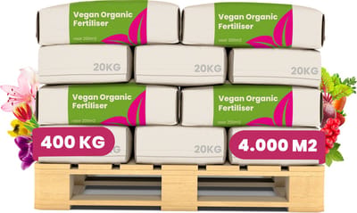 Vegan Plantaardige Mestkorrels  (20x = 400Kg – Voor 4000m2) Universele Organische Meststof - Organifer