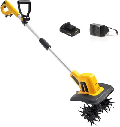 Elektrische Tuinfrees - Kleine Grondbewerker - Bodem Voorbereiden - Draadloze Vrijheid - 22 Cm Werkbreedte - Zwart