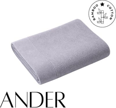 ANDER™ Bamboe Babydeken 75x100 cm Blauw – 100% bamboo zachte Deken voor Baby