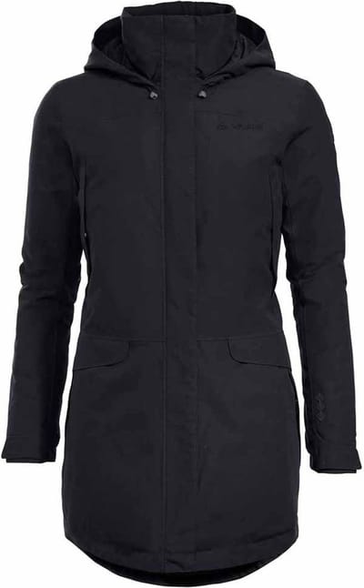 VAUDE Skomer Wollen Parka Dames, zwart Maat EU 44