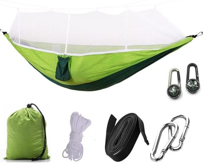 Draagbare Hangmat - Outdoor Bed - Ontspannen Buiten - Hoge Sterkte Nylon - 260x130cm - Fruitgroen