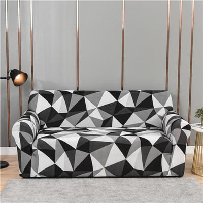 Housses de canapé géométriques grandes pour salon, angle, méridienne, canapé, housses extensibles, protection de canapé élastique, housse de fauteuil, 1 pièce 1pc 90-140cm gray