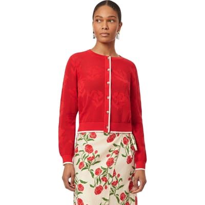 Scotch & Soda Crew Neck Cardigan Poinsettia Floral Taglia: XS | Giacche Outlet | Donna