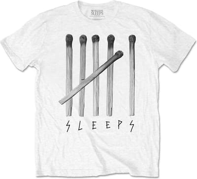 While She Sleeps - Matches Heren T-shirt - M - Wit