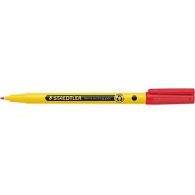 Staedtler Fineliner Noris, ronde punt, lijndikte 0,6 mm, inkt op waterbasis, gerecycled kunststof, schrijfkleur rood, 1 st.
