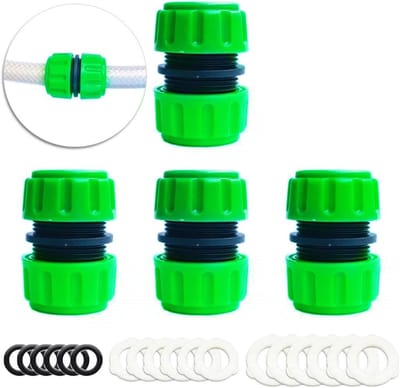 4-pack slangreparatieconnectoren, snelle oplossing voor het verlengen van 1/2" tuinslangen, eenvoudig te gebruiken en duurzame verbindingen