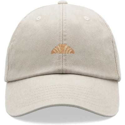 Gewassen Katoen Croissant Print Baseballpet Vizier Verbleekt Pet Pet Pet Vrije Tijd Verstelbaar Zonbescherming Hoeden gray