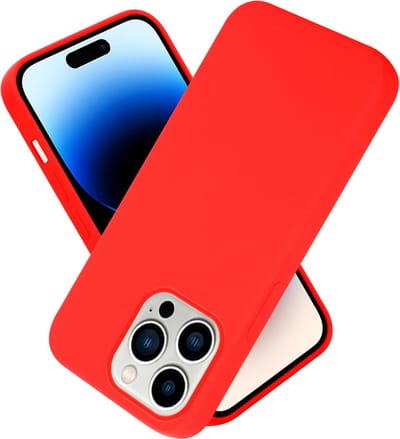 Cadorabo Hoesje geschikt voor Apple iPhone 14 PRO in LIQUID ROOD - Beschermhoes gemaakt van flexibel TPU silicone Case Cover