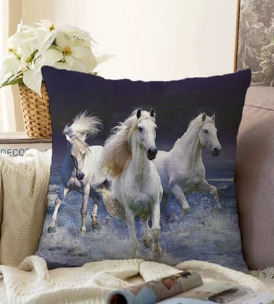 Kussensloop - kussenhoes - Sierkussenhoes - hoes voor vloerkussens - 70x70cm - Paarden - Kussenhoesje